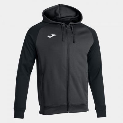 Joma Academy IV mikina na zip s kapucí dětská šedá černá