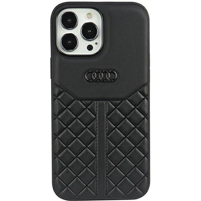 Audi Кейс Audi Genuine Leather за iPhone 13 Pro Max 6.7", черен / черен, твърд, AU-TPUPPCIP13PM-Q8/D1-BK (6955250226202)