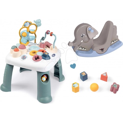 Smoby Activity Table Little a houpačka Slon s pohyblivýma ušima