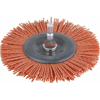 Wolfcraft Nylonový kartáč tvrdý 100mm kotouč stopka 6 1502000