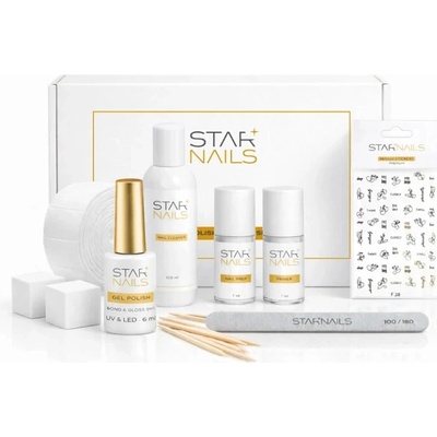 Sada STARNAILS Gel Polish Starter Set - univerzální základ pro modeláž gel lakem bez lampy