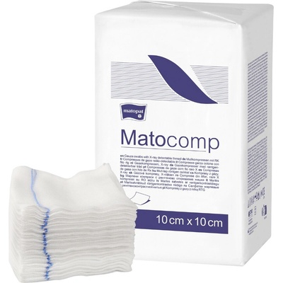 Matopat Matopat Matocomp Nesterilné gázové kompresy s RTG niťou 10 x 10 cm 17 12