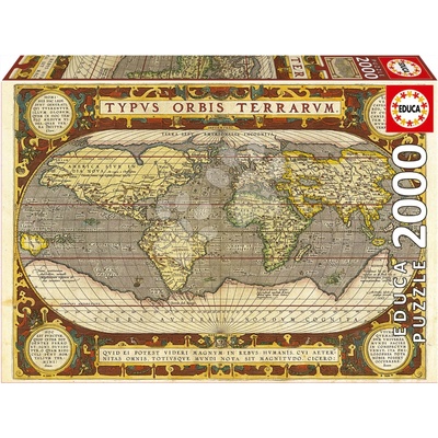 Educa Map of the World a Fix lepidlo 2000 dielov