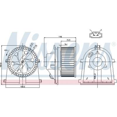 Vnitřní ventilátor NISSENS 87022