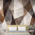 Art Gift Decor Фототапет геометрични форми в бежово и кафяво