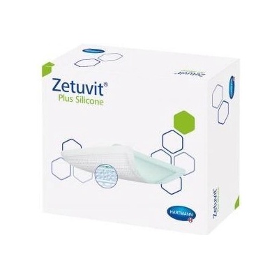 ZETUVIT Plus silicone 20x25 cm kompresný a sterilný 10 ks