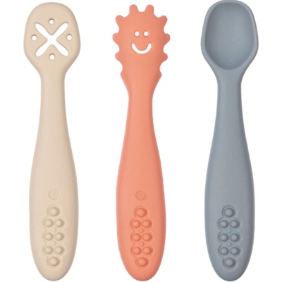 Bebeconfort Комплект лъжички за хранене Bebe Confort - Happy, 3 броя (3105209990)