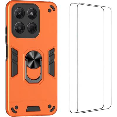Motorola WANLONFENG YS Series Удароустойчив Калъф със Стойка и 2 Броя Стъклени Протектори за Motorola Moto G37 Power 5G - 4 цвята