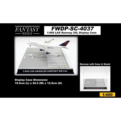 JC Wings Los Angeles International RWY 24L Display Case 1:400