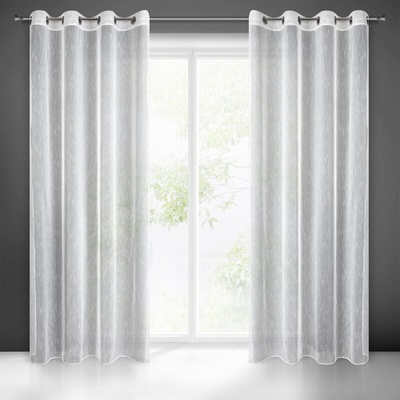 Takoy Záclona NESSI se síťovou strukturou s efektem deště, v eko stylu 140 x 250 cm-HF-398978 | 140 x 250 cm