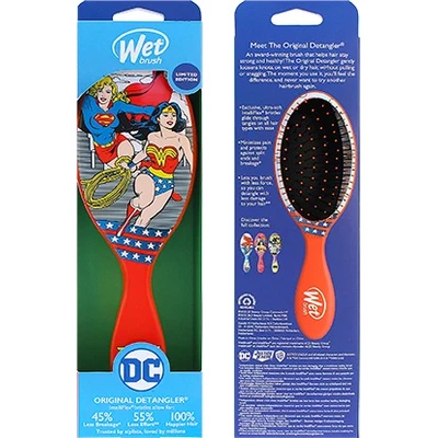 Wet Brush Original Detangler Justice League Четка за коса Wonder Woman And Suprgirl