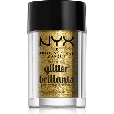 NYX Professional Makeup Face & Body Glitter Brillants Glitre na tvár i telo 05 Gold 2,5 g