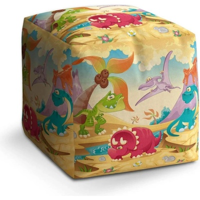 Sablio Taburet Cube Dinosauři 5 - 50x50x50 cm