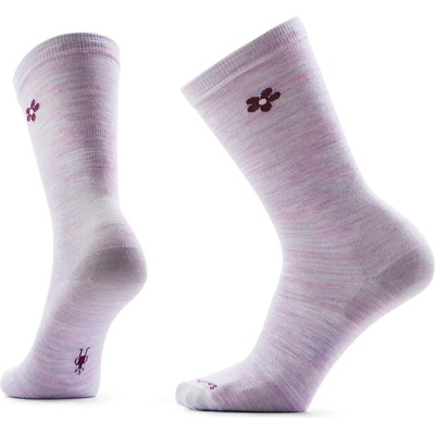 Smartwool Дамски спортни чорапи Smartwool Women's Everyday Groovy Bloom Crew Sports socks - Purple Eclipse - размер 38-41 (EU) (207-1273-0212)