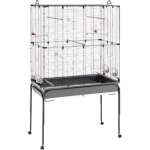 Ferplast Голяма клетка за птици Ferplast PLANETA черна - 99, 5 x 53 x 171, 5 см