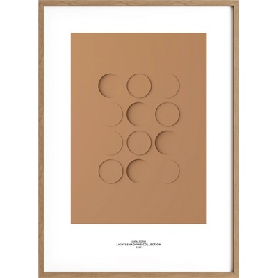Idealform Poster no. 4 Shadow forms Barva: Terracotta, Velikost: 500x700 mm