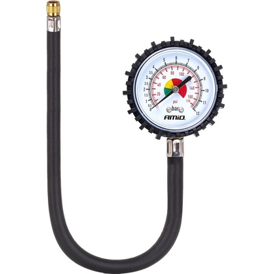 Amio Analogový pneuměřič s 30 cm hadicí a rozsahem 12 BAR – Hledejceny.cz