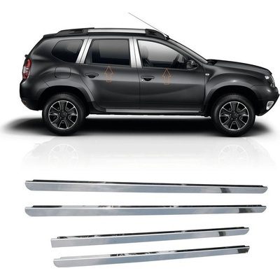 Omtec Nerez spodnej lišty okien Dacia Duster 2010-2018 4 ks