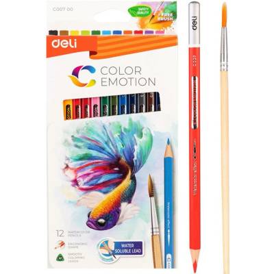 Deli Group Co Ltd akvarelové pastelky12 barev Color Emotion EC00700 661537