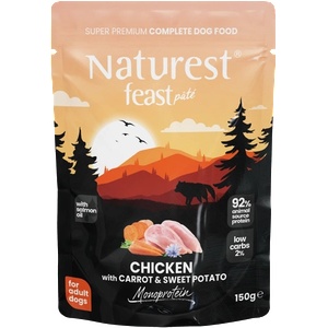 Naturest® Naturest Пауч за възрастни кучета с пилешко, морков и сладък картоф