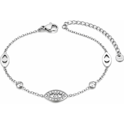 Victoria Filippi Stainless Steel Náramek Daphné - Evil Eye, chirurgická ocel NR2342-B25055/59 Stříbrná 17 cm + 5 cm