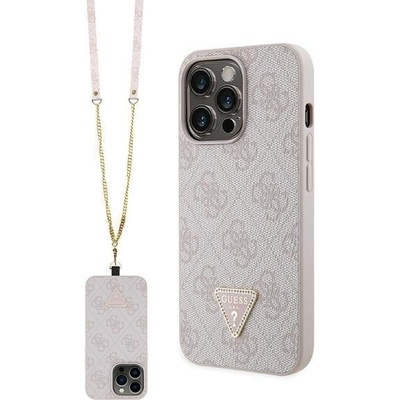 GUESS Кейс Guess GUHCP13LP4TDSCPP за iPhone 13 Pro / 13, розов, Crossbody 4G Metal Logo (3666339147167)