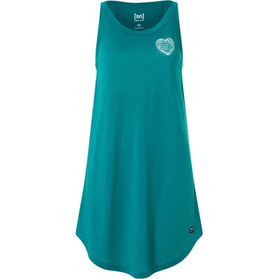 super. natural Дамска рокля super. natural Women's Little Heartwood Dress - Pacific / White Stone (134-1749-0114)
