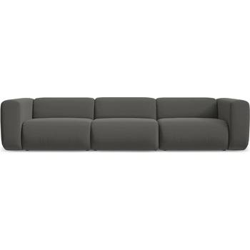 makamii Сив кадифен диван 319 cm Ekahi - Makamii (EKAHI_4S_3_P1_C2)