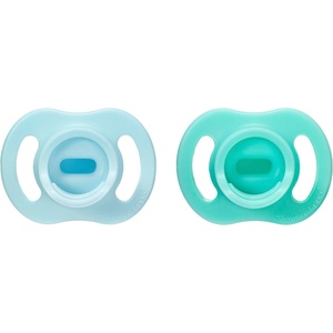 Tommee Tippee Ортодонтични залъгалки Tommee Tippee - Ultra Light Stay Put, 0-6 м, 2 броя, синя/зелена (433594) - baby