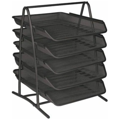 Drátěný stojan s 5 listovými zásuvkami, černý – Zbozi.Blesk.cz