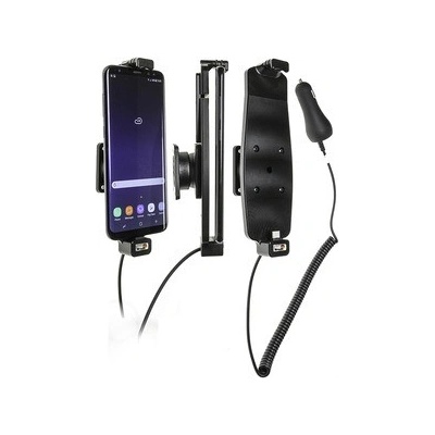 Brodit držák do auta na Samsung Galaxy S9+ a S8+ a jiné, s pružinou, s nabíjením z cig. zapalovače 512965