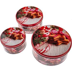 Dakls Метални кутии за сладкиши в комплект 3 бр. Christmas - Dakls (EBA126)