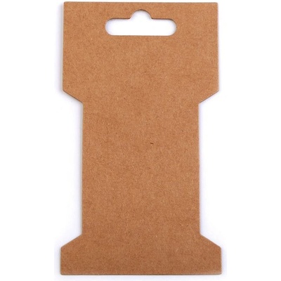 Prima-obchod Papírová karta natural 6,6x11,5 cm s výřezem, barva hnědá přírodní
