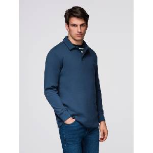Ombre Clothing Тъмно синьо мъжки суитшърт с основна яка Ombre Clothing Ombre Clothing | Sin | МЪЖЕ | M