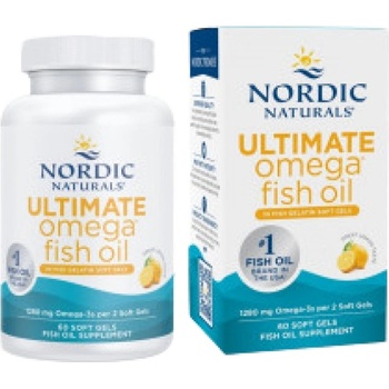 Nordic Naturals Ultimate Omega 1280 mg | Fish Gelatin Softgels [60 Гел капсули] Лимон