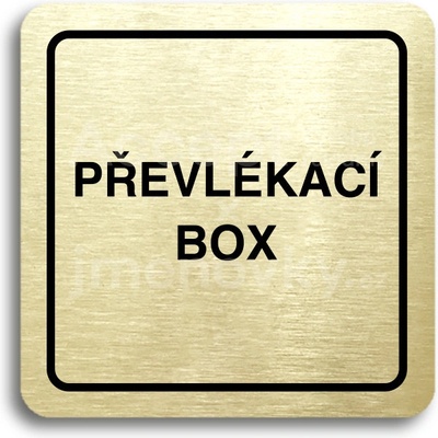 ACCEPT Piktogram převlékací box - zlatá tabulka - černý tisk
