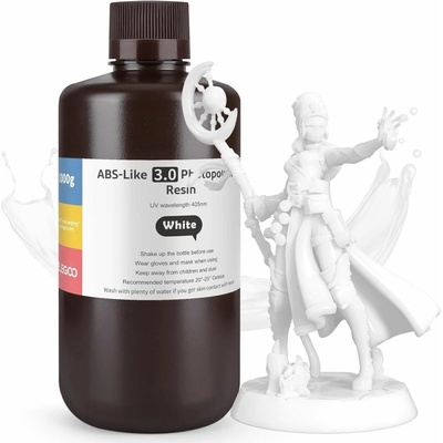 Elegoo ABS-like Resin V3.0 1KG White 50.103.0192 – Hledejceny.cz