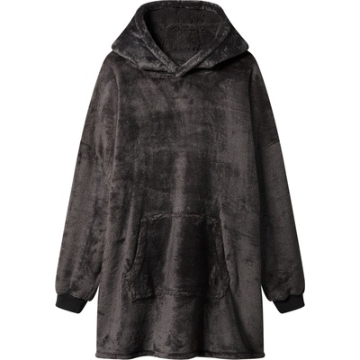 Dámská plyšová oversize mikina šedá – Zboží Mobilmania