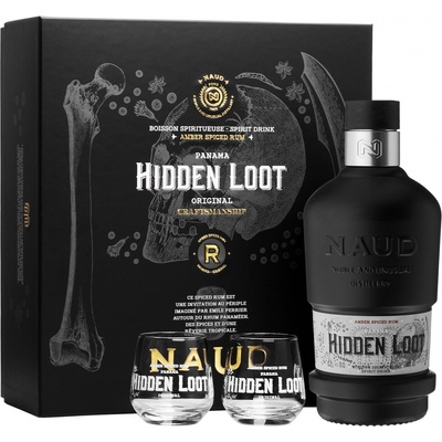 NAUD Hidden Loot Original 40% 0,7 l (darčekové balenie 2 poháre)