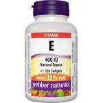 Webber Naturals Vitamin E 400 IU - Витамин Е (d-алфа токоферил ацетат) 400 IU, 120 софтгел капсулиVitamin E 400 IU - Витамин Е (d-алфа токоферил ацетат) 400 IU, 120 софтгел капсули (3800 WN)