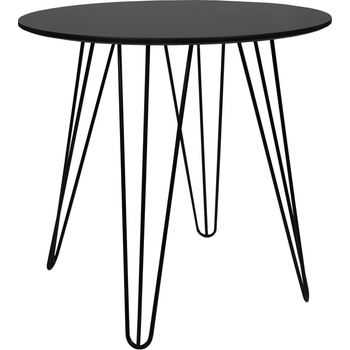 Textilomanie Okrúhly jedálenský stôl HARRY 80 x 80 čierny