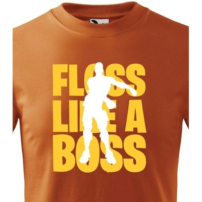 Dětské tričko Floss like Boss Oranžová Canvas Dětské tričko Bezvatriko.cz 1