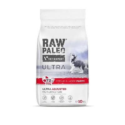 RAW PALEO Ultra Medium&Large Puppy Beef - суха храна за кученца - 10 кг (5902414211087)