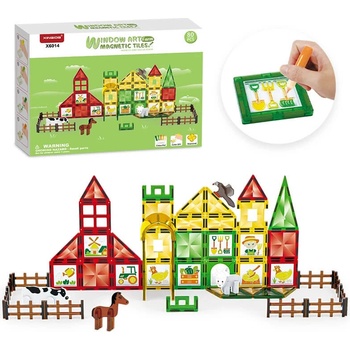Magnetic Tiles Window Art Farm 80ks