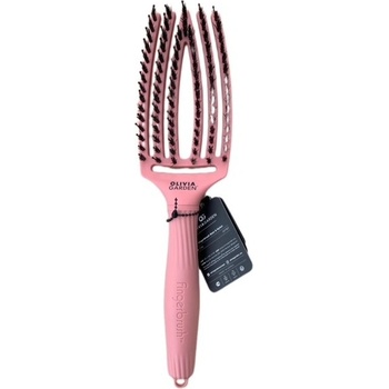 Olivia Garden Finger Brush kartáč na vlasy masážní 6-řadový střední Clay