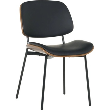 Bittel Посетителски стол Carmen 1180, до 110кг, еко кожа, прахово боядисана метална база, черен (bt-3520990)