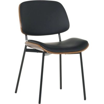 Bittel Посетителски стол Carmen 1180, до 110кг, еко кожа, прахово боядисана метална база, черен (bt-3520990)