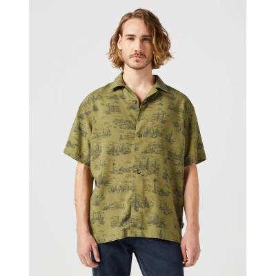 Wrangler košile Resort shirt olive Scen