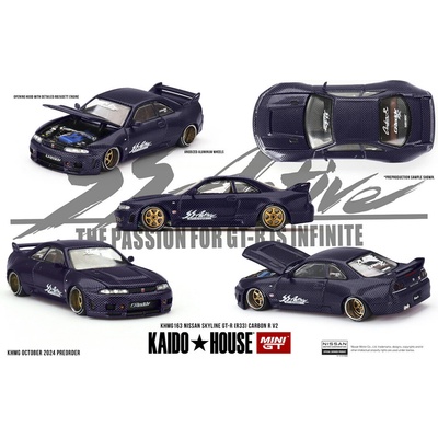 MINI GT Nissan Skyline GT R R33 Active Carbon R V2 1:64