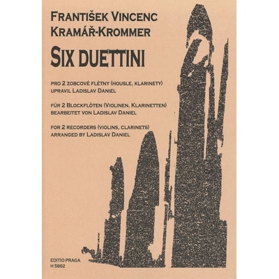 Six duettini pro dvě zobcové flétny - František Kramář-Krommer